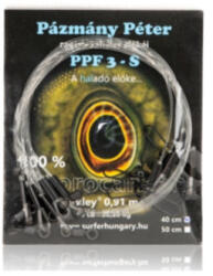 Pázmány Péter Ragadozóhalas előke standard gyorskapoccsal Fluorocarbon, 40 cm, 36, 28 kg, 5 db (PPF3-40S)