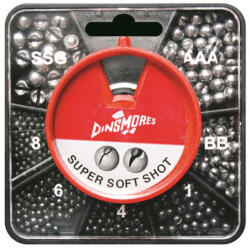 Dinsmores Lágy ólmok 7 fakkos, 1, 6 / 0, 8 / 0, 4 / 0, 3 / 0, 2 / 0, 1 / 0, 06 g (E-D-107)