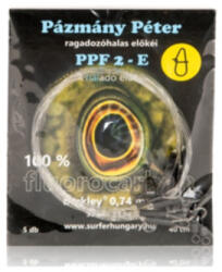 Pázmány Péter Ragadozóhalas előke tojás gyorskapoccsal Fluorocarbon, 40 cm, 22, 67 kg, 5 db (PPF2-40E)