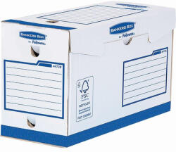 Fellowes Archiváló doboz extra erős, A4+, 150 mm, FELLOWES Bankers Box Basic, 20 db/csomag, kék- fehér (4472802) - nyomtass-olcson