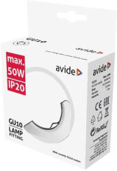 Avide Gu10 Keret Domború Fehér (ABGU10F-C-W)