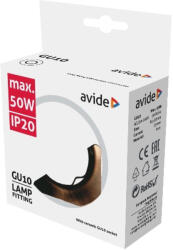 Avide Gu10 Keret Domború Réz (ABGU10F-C-CO)