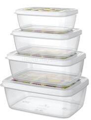 TITIZ IRIS ARIA tároló doboz szett 4 darabos, 400-550-850-1.200ml AP-9263 (AP-9263) (AP-9263)