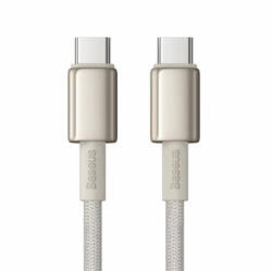 Baseus Cablu Date si Incarcare Baseus USB-C - USB-C Tungsten Gold 100W 1m Auriu