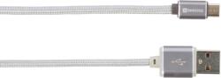 SKROSS Cablu USB SKross Steel Line cu Conector MicroUSB 1m Argintiu (CABLE-USB/UUSB/-1.0SR-SKRS)