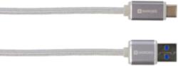 SKROSS Cablu USB SKross Steel Line cu Conector USB-C 1m Argintiu (CABLE-USB/USBC-1.0SR-SKRS)