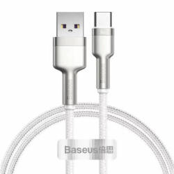Baseus Cablu Date si Incarcare Baseus USB-A - USB-C Cafule Metal Series 66W 2m Alb