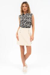 BUDMIL karcsúsított blúz Női L bézs-fekete 20770071-001251-0499