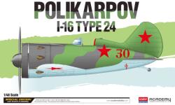 Academy Models 1/48 Polikarpov I-16 Type 24 vadászgép modell (AC12314)