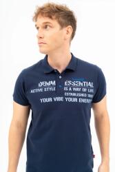 BUDMIL Modern fit galléros póló Férfi L s. kék 20730265-002251-0499