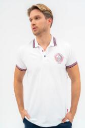 BUDMIL Modern fit galléros póló Férfi M fehér 20730264-001251-0399