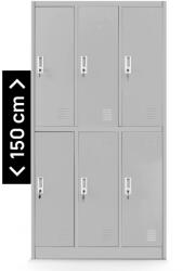 Jan Nowak® IGOREK 1831 | Szürke fém öltözőszekrény gyermekeknek, - lapraszerelt (1831)