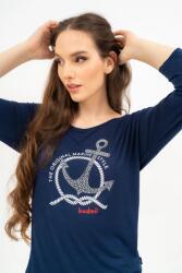 BUDMIL 3/4-es ujjú póló Női XL s. kék 20331148-003251-0599