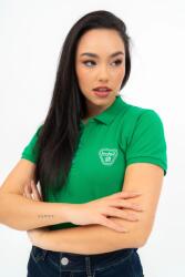 BUDMIL Karcsúsított galléros póló Női L zöld 20730259-002251-0499