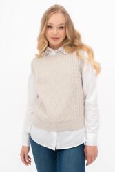 BUDMIL Kötött mellény Női XS bézs melanzs 20050806-001242-0199