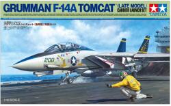 TAMIYA 1/48 Grumman F-14A Tomcat katonai repülőgép modell (későbbi változat) repülőgép-anyahajó indító fedélzettel (TA61122)