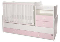 Lorelli Combo kombi ágy 70x170 - White Orchid Pink