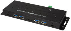 LogiLink USB 3.2 Gen 2 Hub, 7-port, 4x USB-AF + 3x USB-CF Combo Hub, Fém