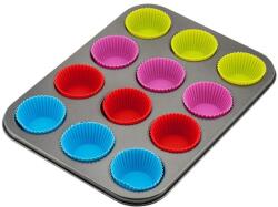 Berlinger Haus Muffin formák, Kinghoff, 12 db, Szilikon, Tartós, Többszínű