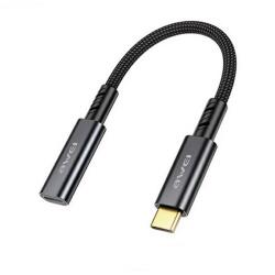 Awei adapter kábel, type-c aljzat - type-c, 15cm, fekete (CL-216T)
