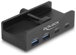 Delock Külső USB 5 Gbps 4 Port Hubon Keresztül 2 x A-típusú USB És 2 x USB Type-C -k Záró Csavarmenettel - fizz - 17 369 Ft