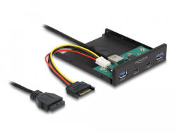 Delock 3.5 USB 3.2 Gen 1 első panel 2 x USB Type-C + 2 x USB A-típusú