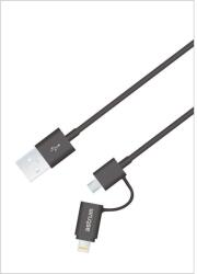 Astrum Apple USB - Lightning (8Pin) iPhone 1, 2M adatkábel micro usb átalakítóval MFI engedéllyel CB-U2CAL-12