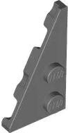 LEGO® 65429c85 - LEGO sötétszürke lap 4 x 2 méretű, lecsapott, balos (65429c85)