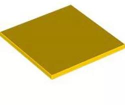 LEGO® 10202c3 - LEGO sárga csempe 6 x 6 méretű, alsó rögzítő csövekkel (10202c3)