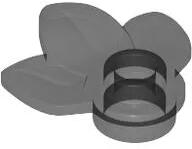 LEGO® 32607c251 - LEGO átlátszó fekete növény 3 levéllel, 1 x 1 méretű (32607c251)