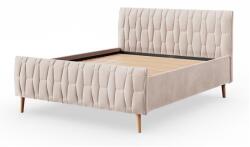 Meble Polskie Kárpitozott ágy matrac nélkül FLORA 160x200 cm bézs színű 04KTCVSLW503A-160UR7 (MF0001)