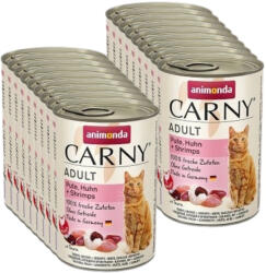 Animonda Animonda Cat Carny Adult Marhahús, pulyka és garnélarák 18x400g