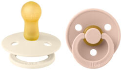 BIBS Colour cumi 2-es szett (Krémfehér/Púderrózsaszín), 6-18 hó