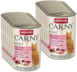 Animonda Animonda Cat Carny Adult Marhahús, pulyka és garnélarák 12x400g