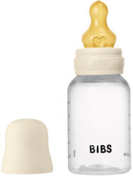 BIBS cumisüvegszett 150 ml - natúr kaucsuk cumifejjel - krémfehér
