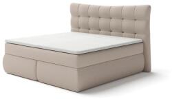 Meble Polskie Boxspring ágy SOFIA 180x200 cm bézs matraccal és topperrel 04KTCLU621K180V1S1SO23 (MF0004)