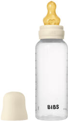 BIBS cumisüvegszett 270 ml - natúr kaucsuk cumifejjel - krémfehér