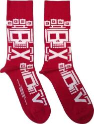 Five Finger Death Punch Zokni Pixeled Skull Repeat Red 40-45 (FFDPSCK01MR)