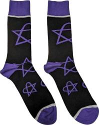 HIM Purple Heartagrams Black 40-45 Zokni (HIMSCK02MB)