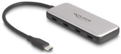 Delock USB 10 Gbps USB Type-C Hub 4 x USB Type-C Anyával És PD 85 Watt
