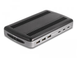 Delock USB Töltőállomás 3 db. USB Type-C PD-vel és 3 db. USB A-típusú csatlakozási felülettel (112 W)
