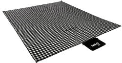 NILS CAMP Kockás pikniktakaró 200x200 cm Pe + Alu NC2311 Nils Camp fehér|fekete
