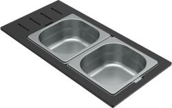 ELLECI - Tároló edény háromrészes gourmet 433 inox HPL kerettel KD012065IN (KD012065IN)