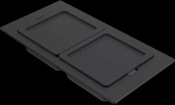 ELLECI - Tároló edény kétrészes gourmet 366 fekete szilikon kerettel KF012078BKSIL (KF012078BKSIL)