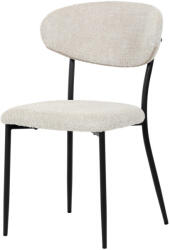 Artium Étkezőszék, krém szövet, fekete fém lábak