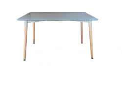 Mobiliamo Bitonto Grande Étkezőasztal - Szürke Színben. Mdf Asztallap, Bükkfa Lábak. Méret: 120 X 80 Cm