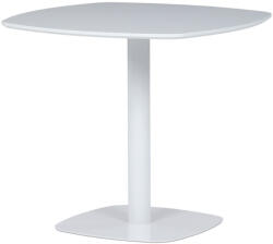Artium Étkezőasztal/Bisztróasztal Fehér Színben, MDF asztallap, fehér fém talp és asztalbázis