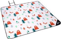 NILS CAMP Pikniktakaró 195x200 cm Nils Camp NC8028 Forest fehér|vörös|zöld