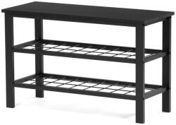 Artium Nem Párnázott Cipőtartó 2 polccal fekete színben Belföldi Raktárról