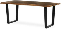 Artium Étkezőasztal, 180x90x75 cm, MDF lap, régi fa dekor, U alakú fém lábak